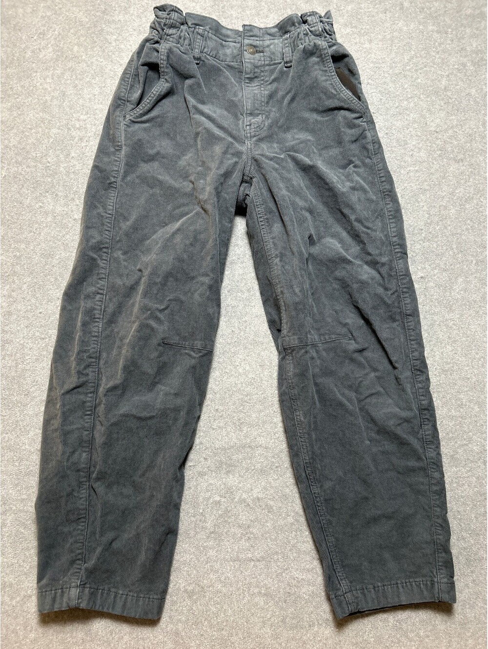 American Eagle Womens Cargo Jogger Pants Dark Gray Stretch High Rise 00 Short